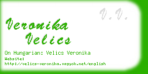 veronika velics business card